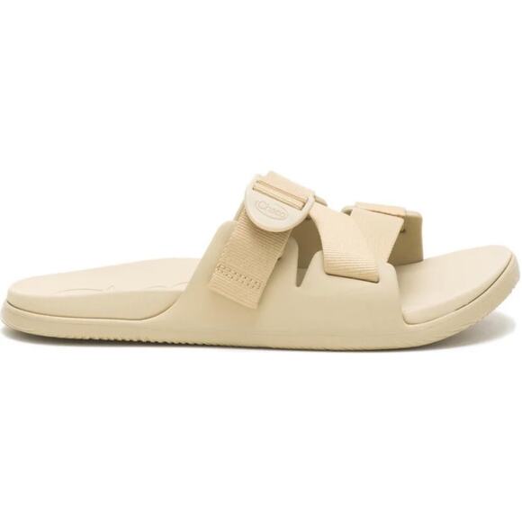 Chaco Chillos Slide Slip-On LUVSEAT Arch Cinch Buckle Jacquard Webbing Taupe 8 - Picture 1 of 8